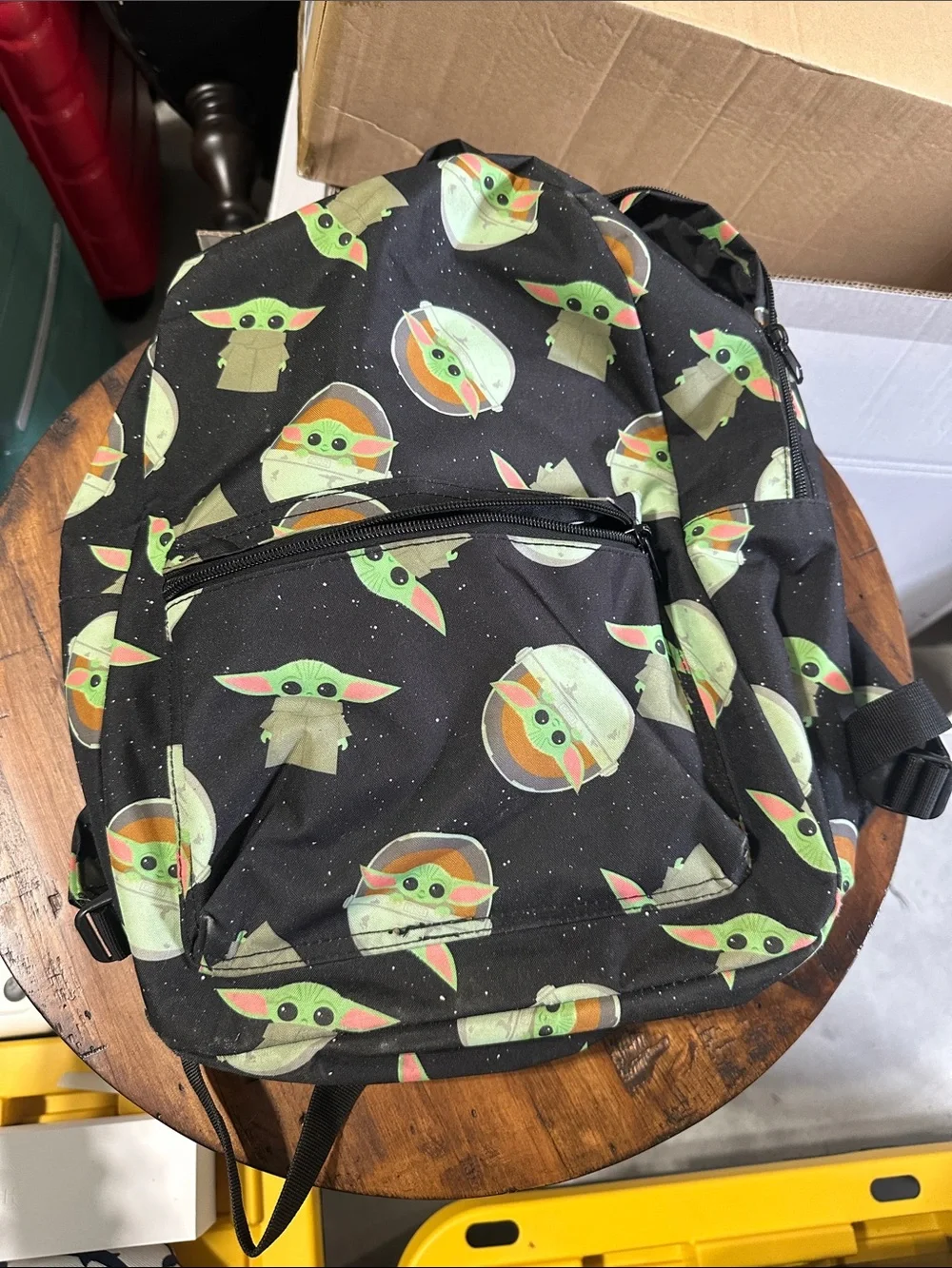 Star Wars Grogu Black and Green Kids Backpack